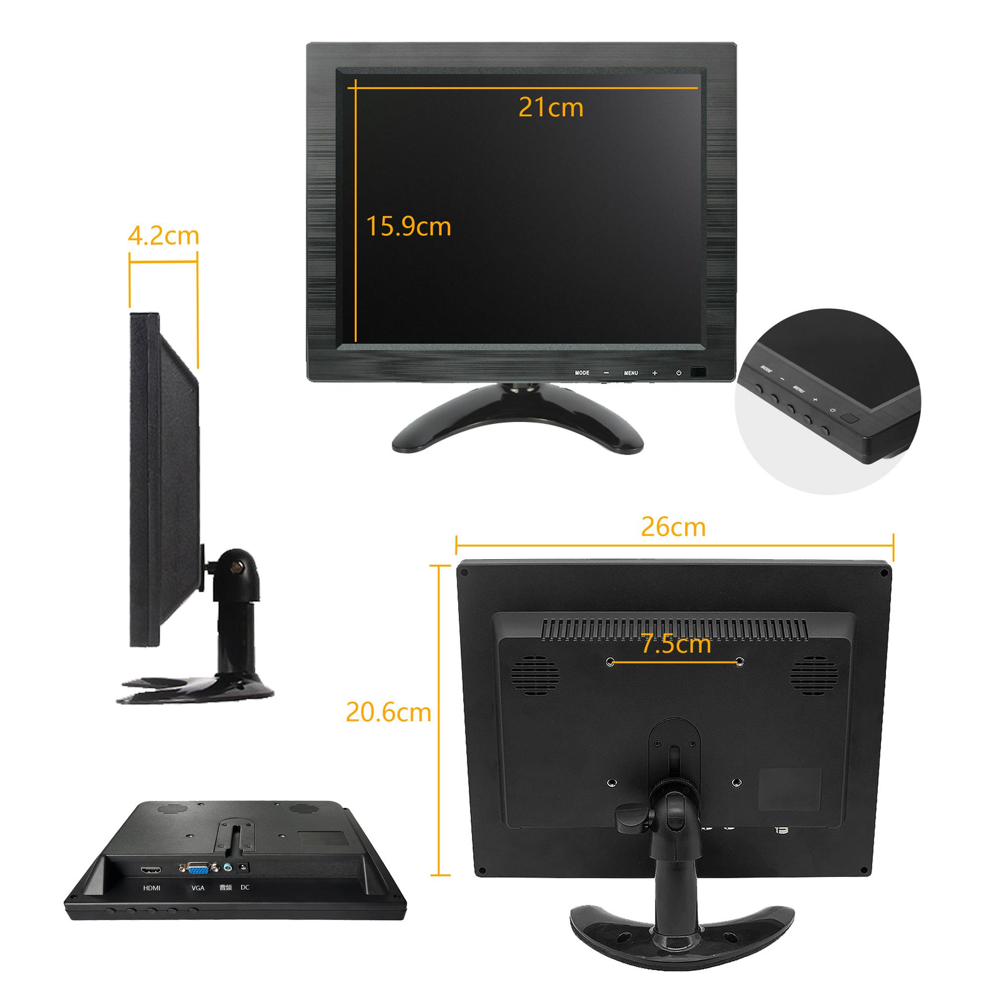 10.4寸方屏显示器VGA/HDMI接口内置音箱高清款